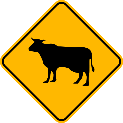 Deer oder Cattle Crossing